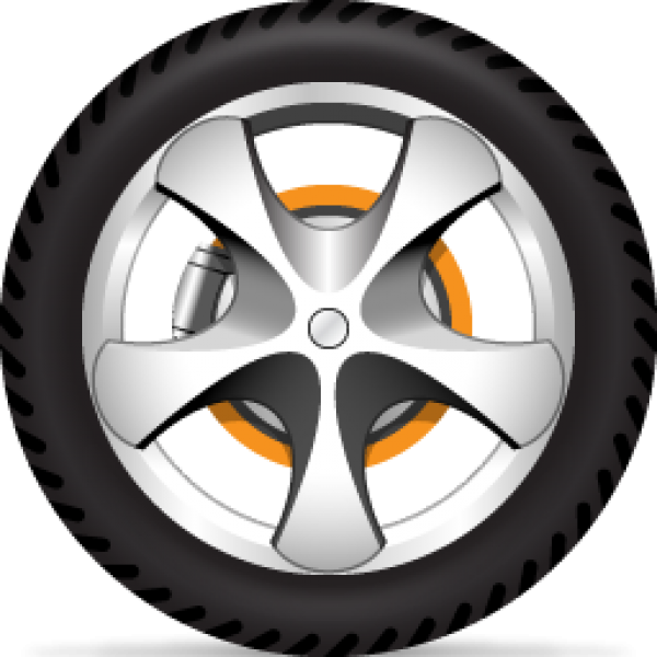 Vector Car Wheel PNG Transparent Image