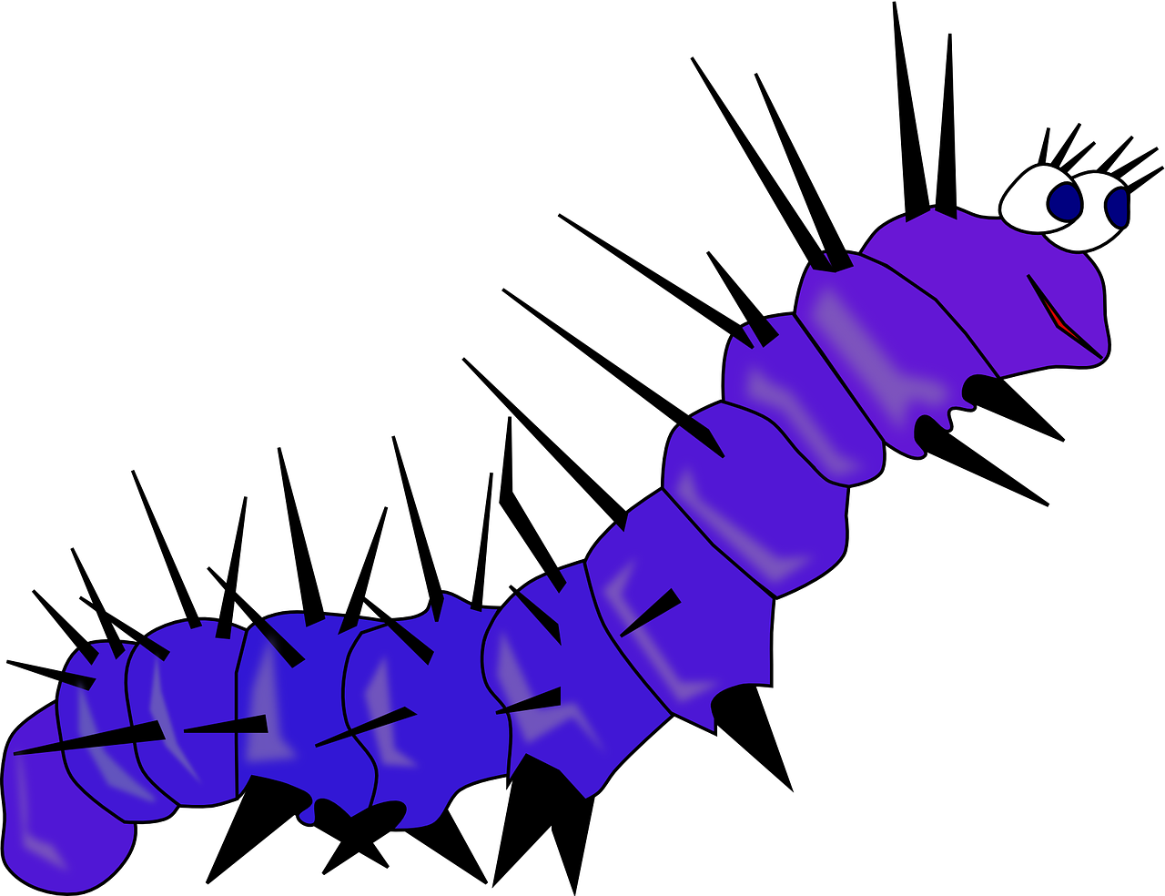 Vector Caterpillar PNG Transparant Beeld