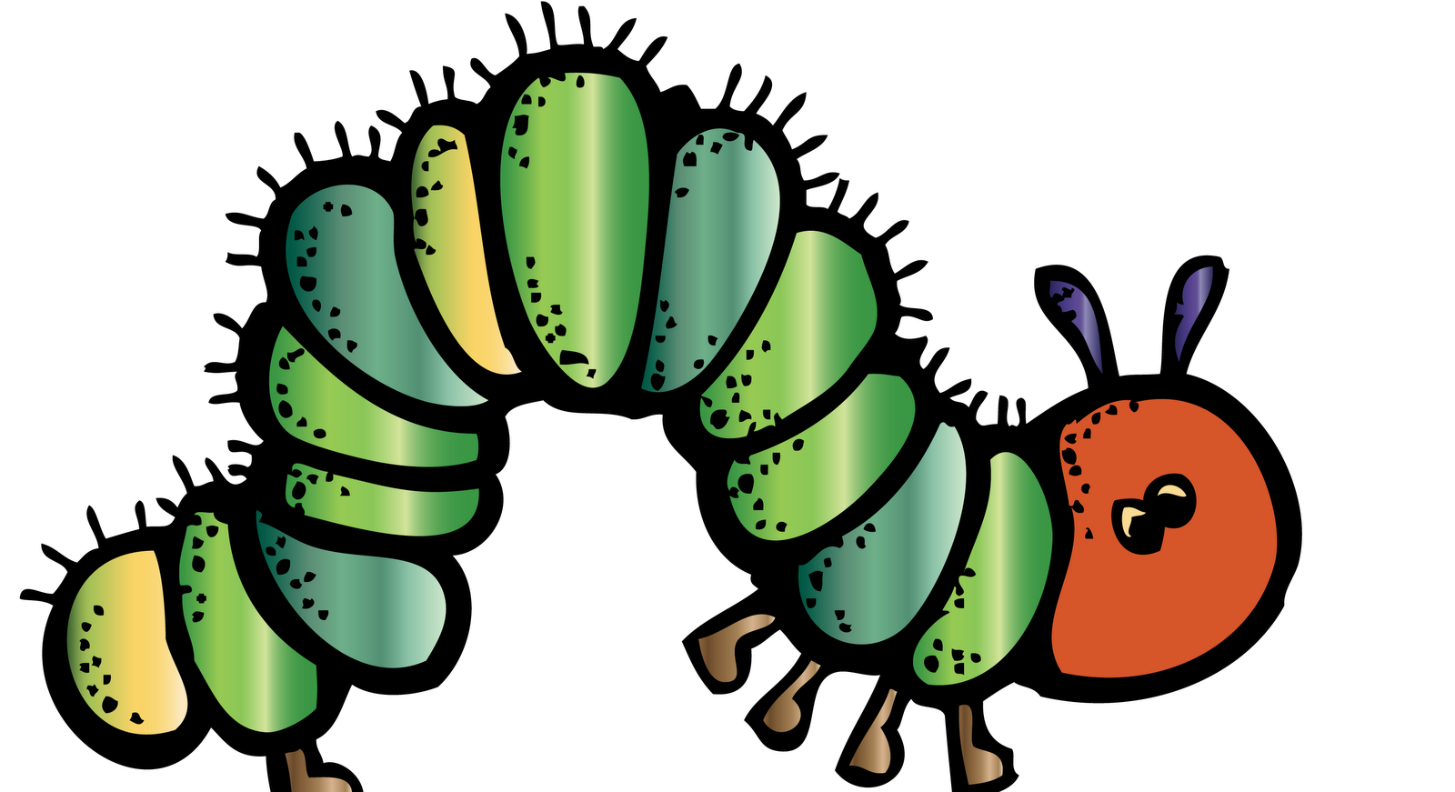 Latar Belakang Vektor Caterpillar Transparan