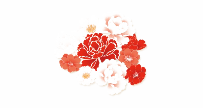 Vektor-chinesisches Blumen-PNG-Bild