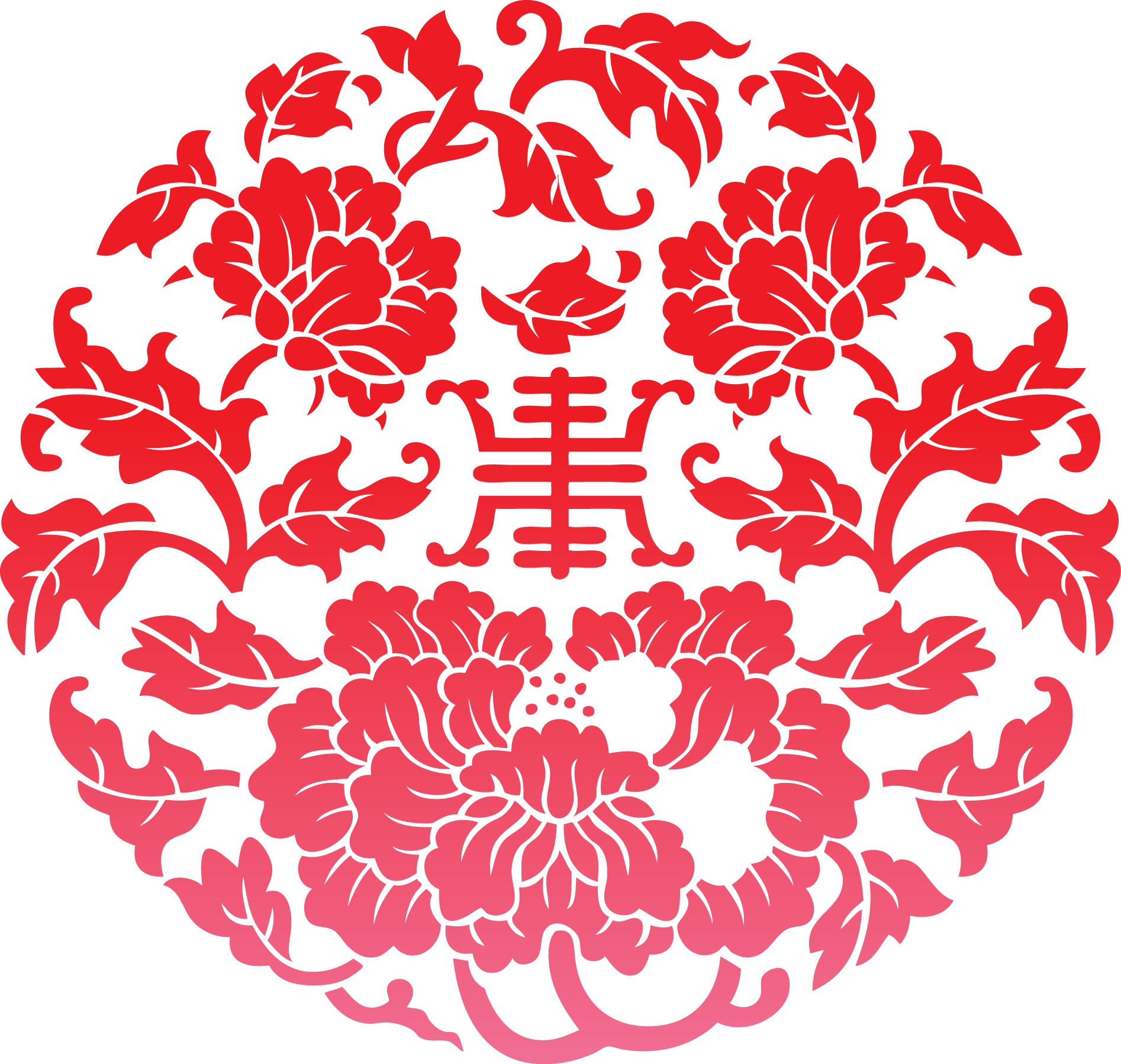 Vector Chinese Flower Transparent PNG