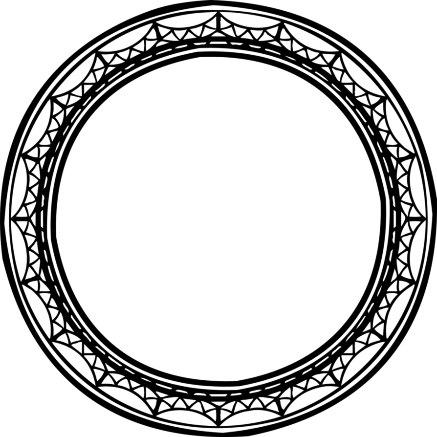 Imagem de quadro de círculo de vetor PNG