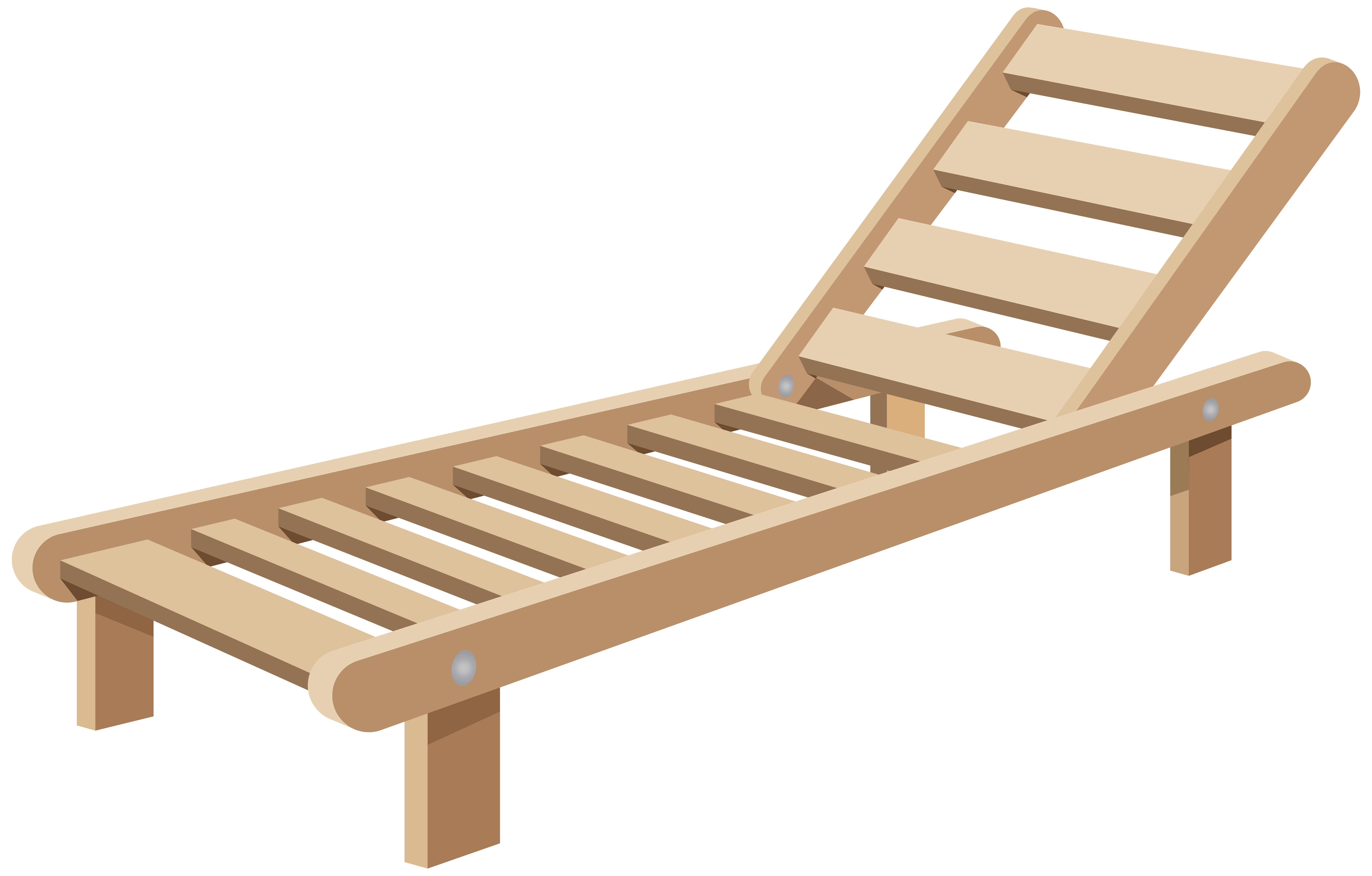 Wooden Chaise Longing PNG تحميل مجاني