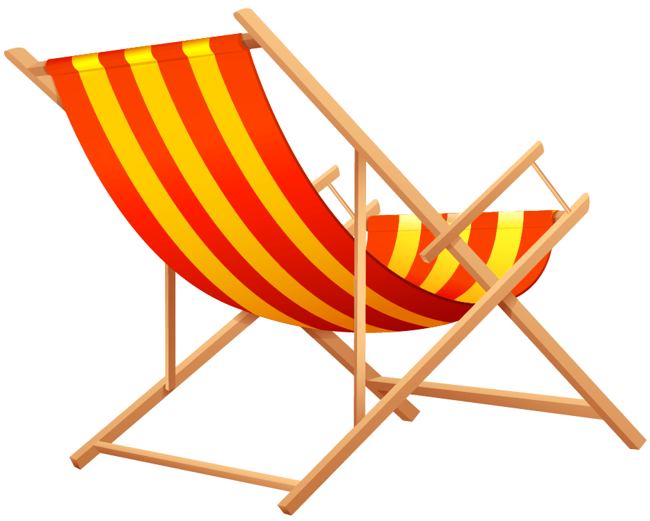 Houten chaise longue PNG Afbeelding