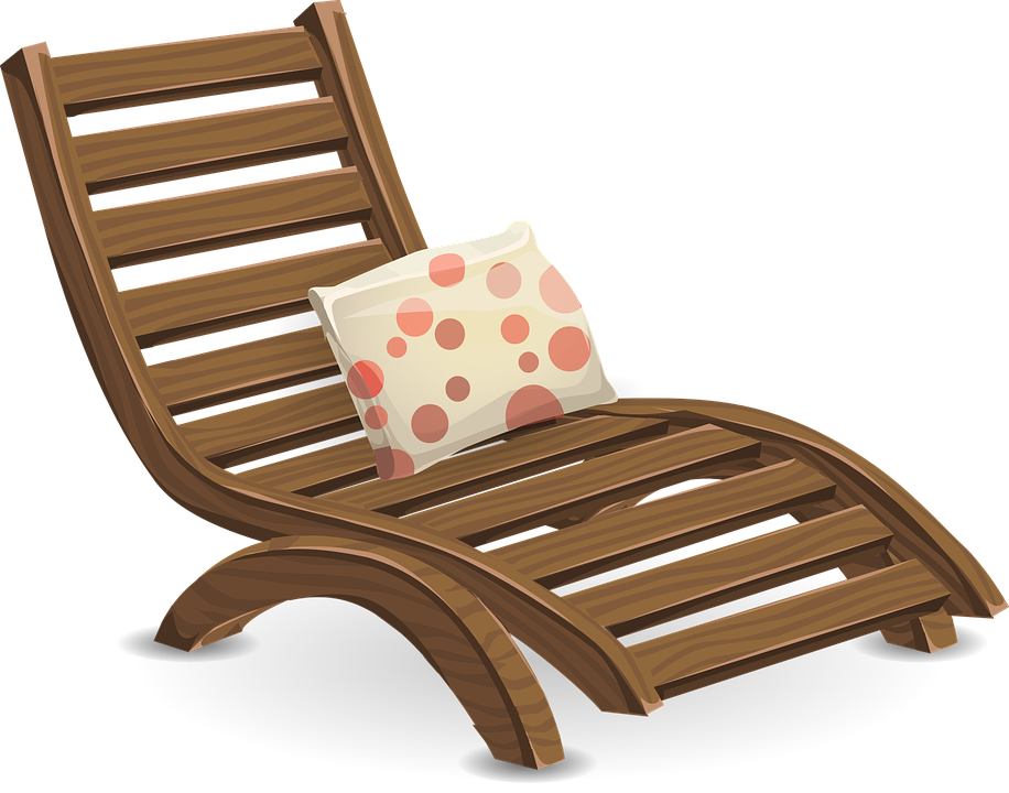 Chaise longue in legno Pic