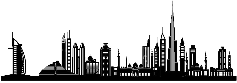 Dubai Silhouette PNG Pic