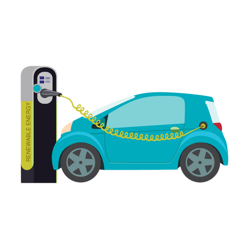 Elektrischer Auto Vektor transparent
