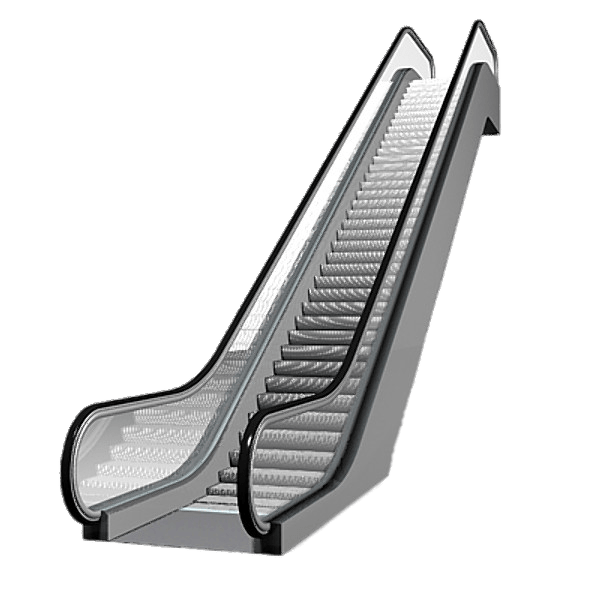 Escada rolante transparente