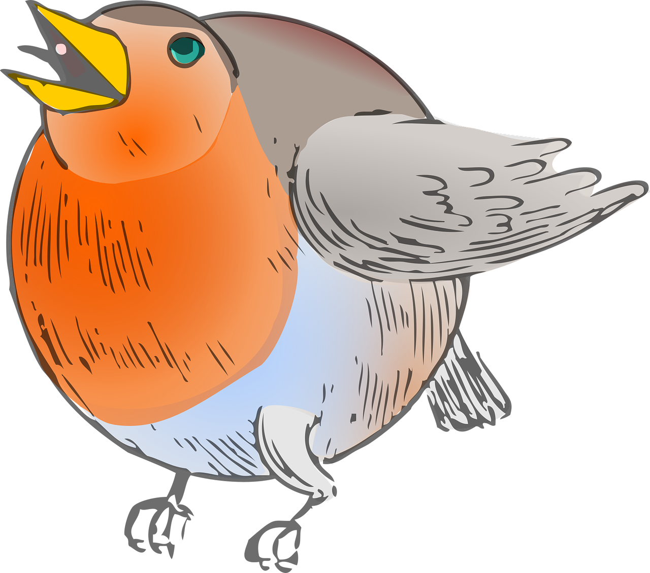 European Robin Bird Unduh PNG Image