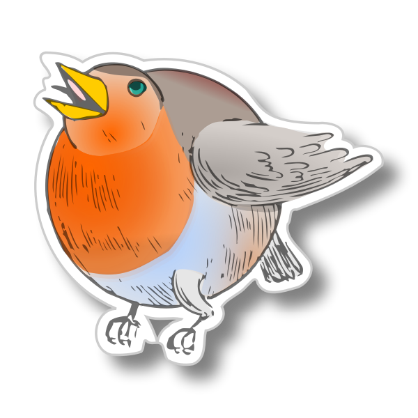 Europese Robin Bird Free PNG-Afbeelding