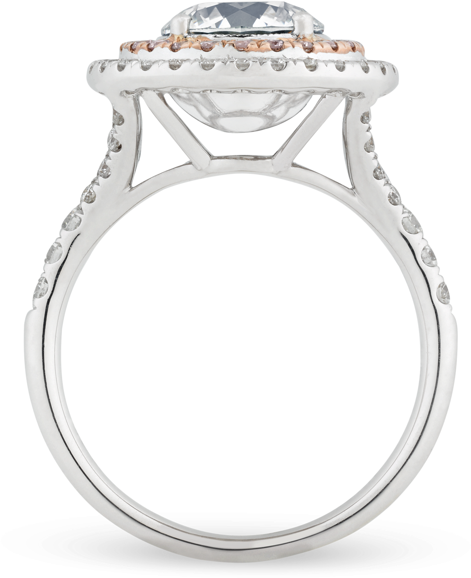 Fancy Very Light Grey Diamond Ring PNG