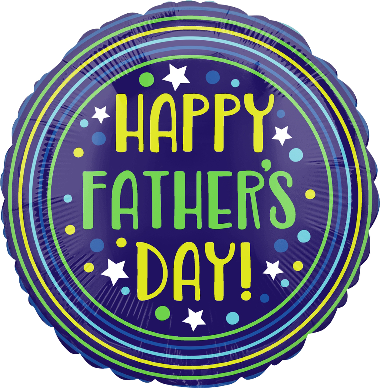 Fathers Day Happy Circles and Stars PNG