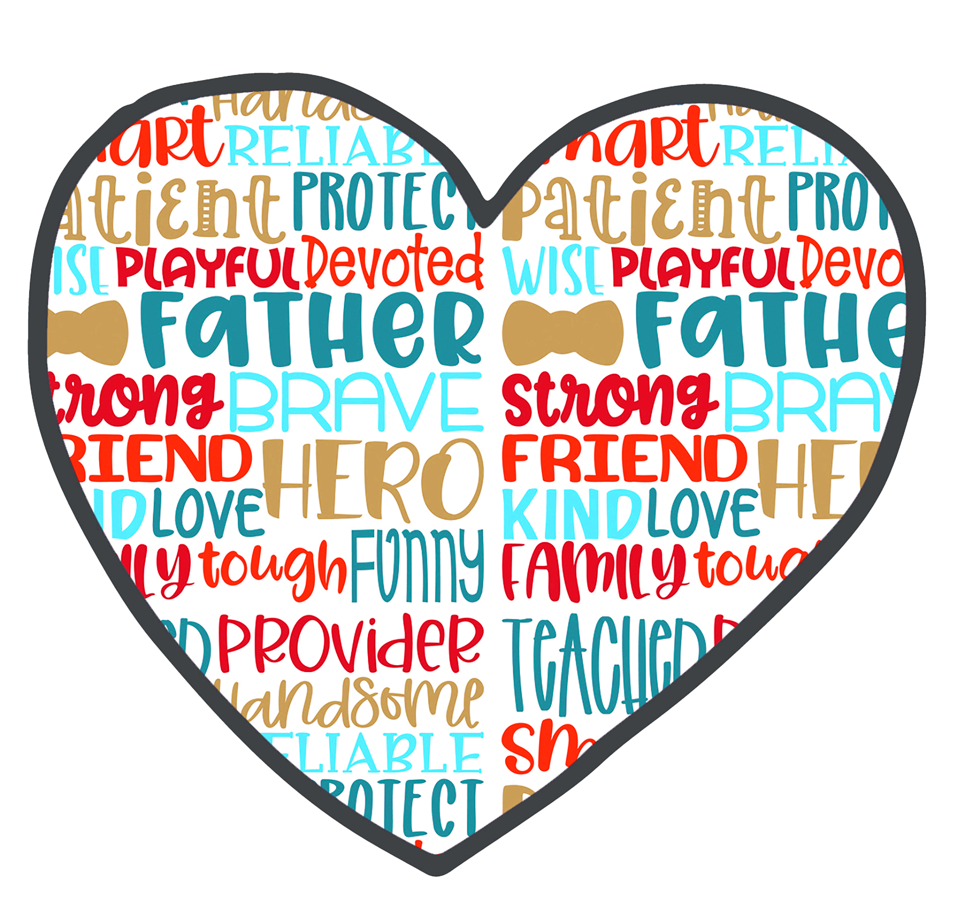 Fathers Day Heart PNG