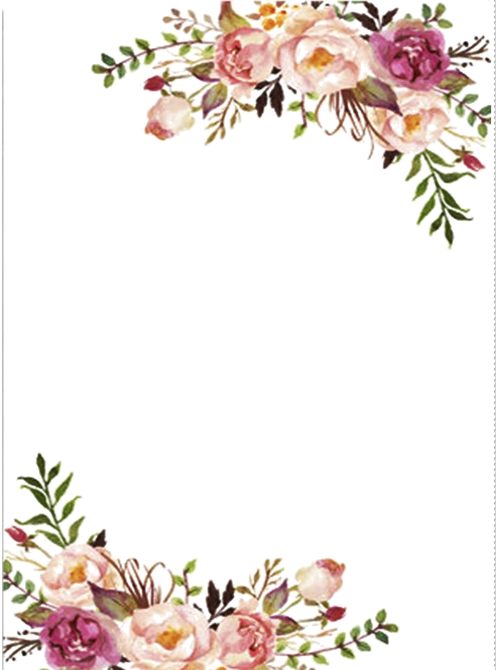 Floral frame PNG Gratis Download