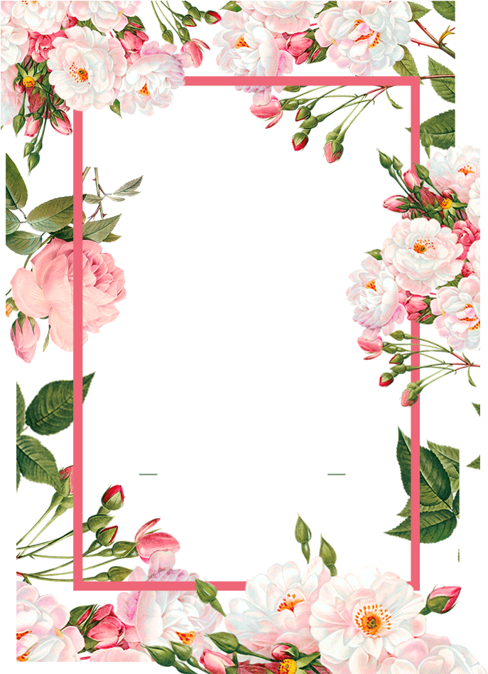 Floral Frame PNG Hoogwaardige Afbeelding