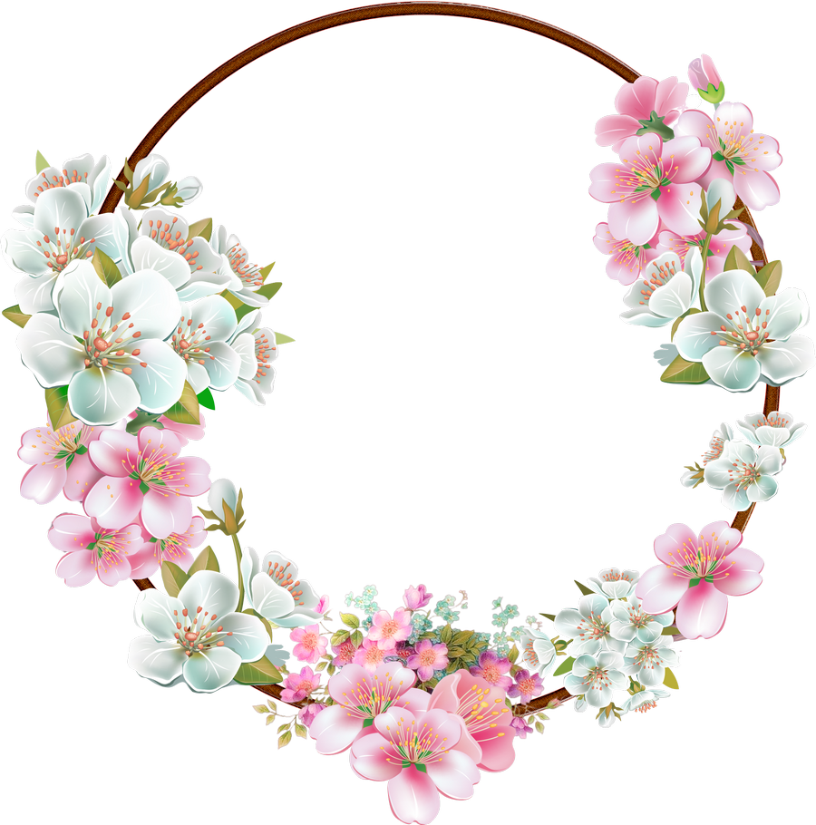 Floral frame PNG Afbeelding achtergrond