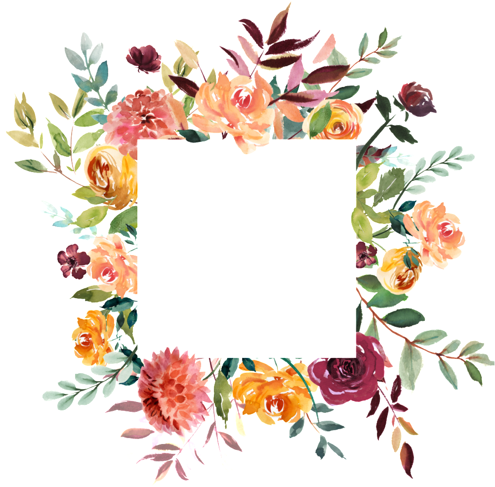 Floral Frame PNG-Afbeelding HQ