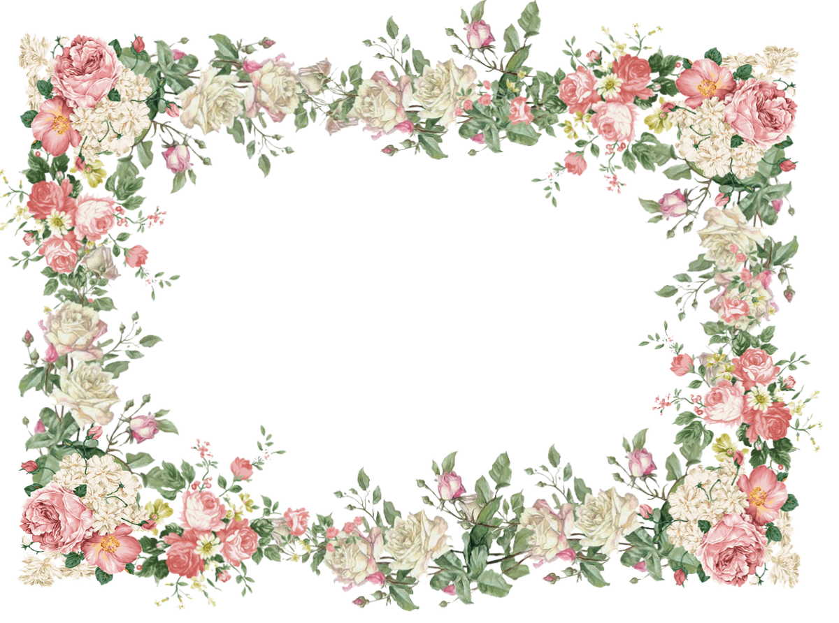 Floral Frame PNG-Afbeelding