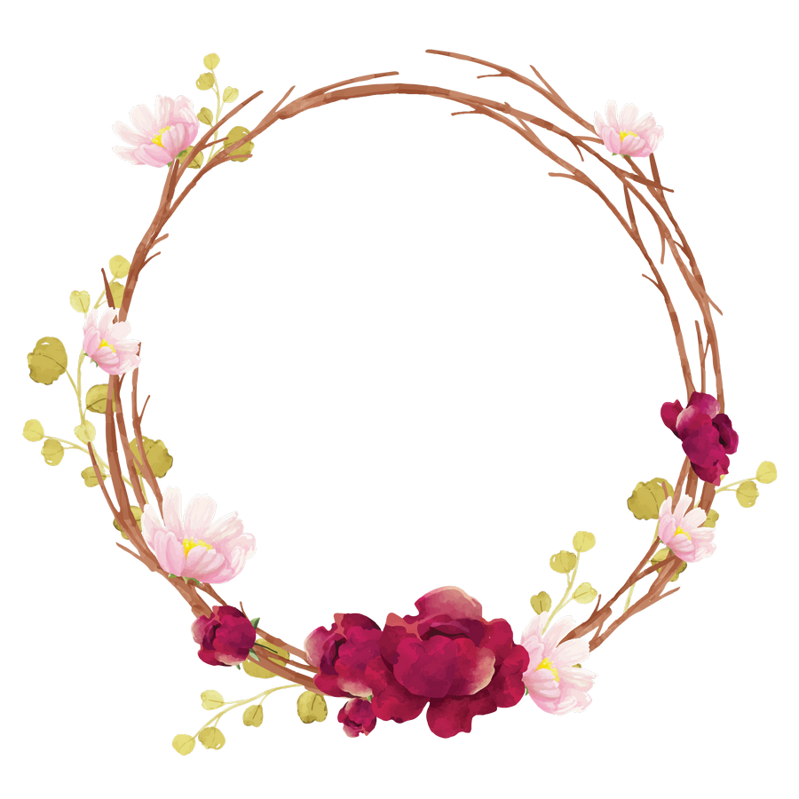 Floral frame PNG Transparant Beeld