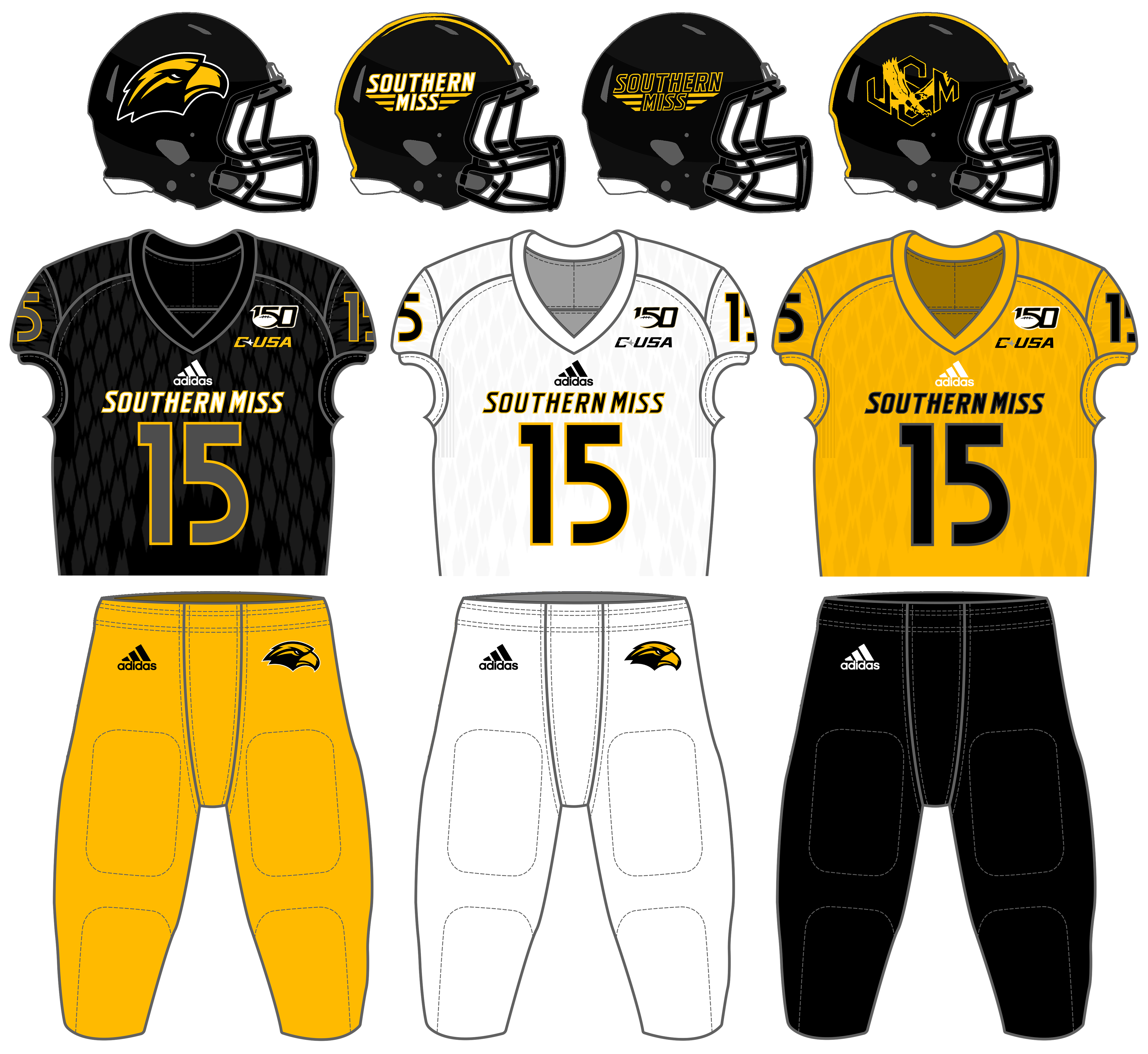 Southern Miss FB Unis PNG