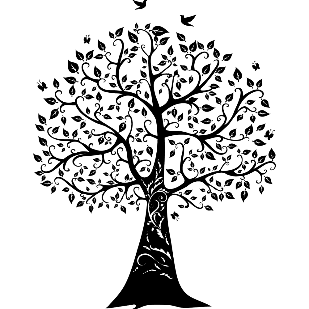 Pohon kehidupan siluet PNG