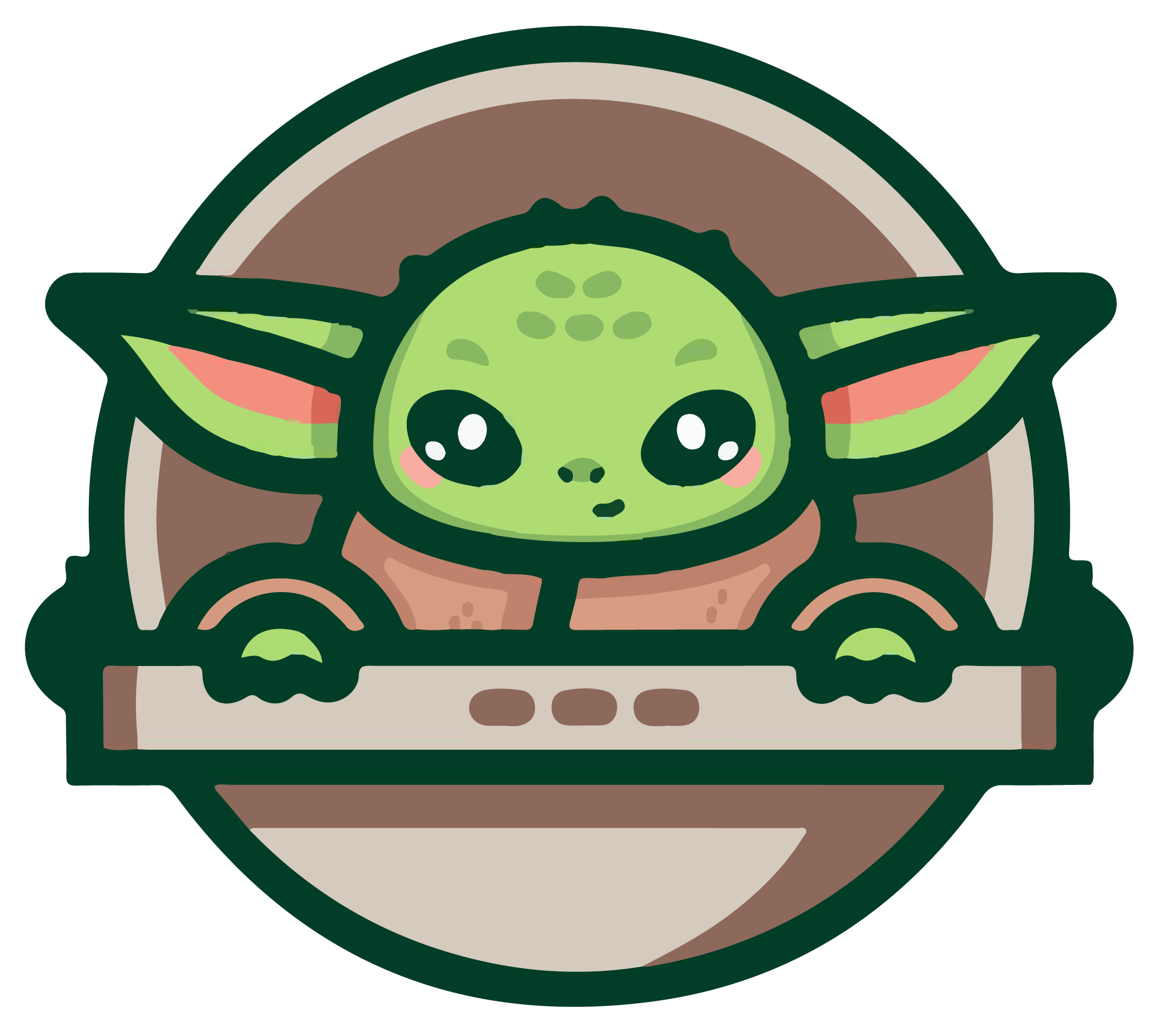 Baby Yoda Christmas Download PNG-Afbeelding