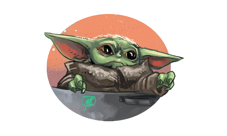 Baby Yoda Kerst PNG HQ Pic