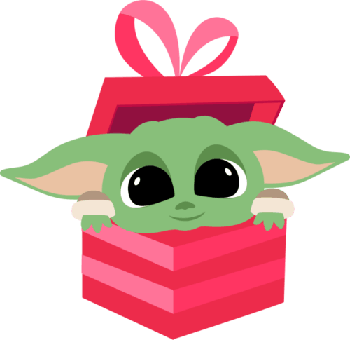 Baby Yoda Christmas PNG Pic