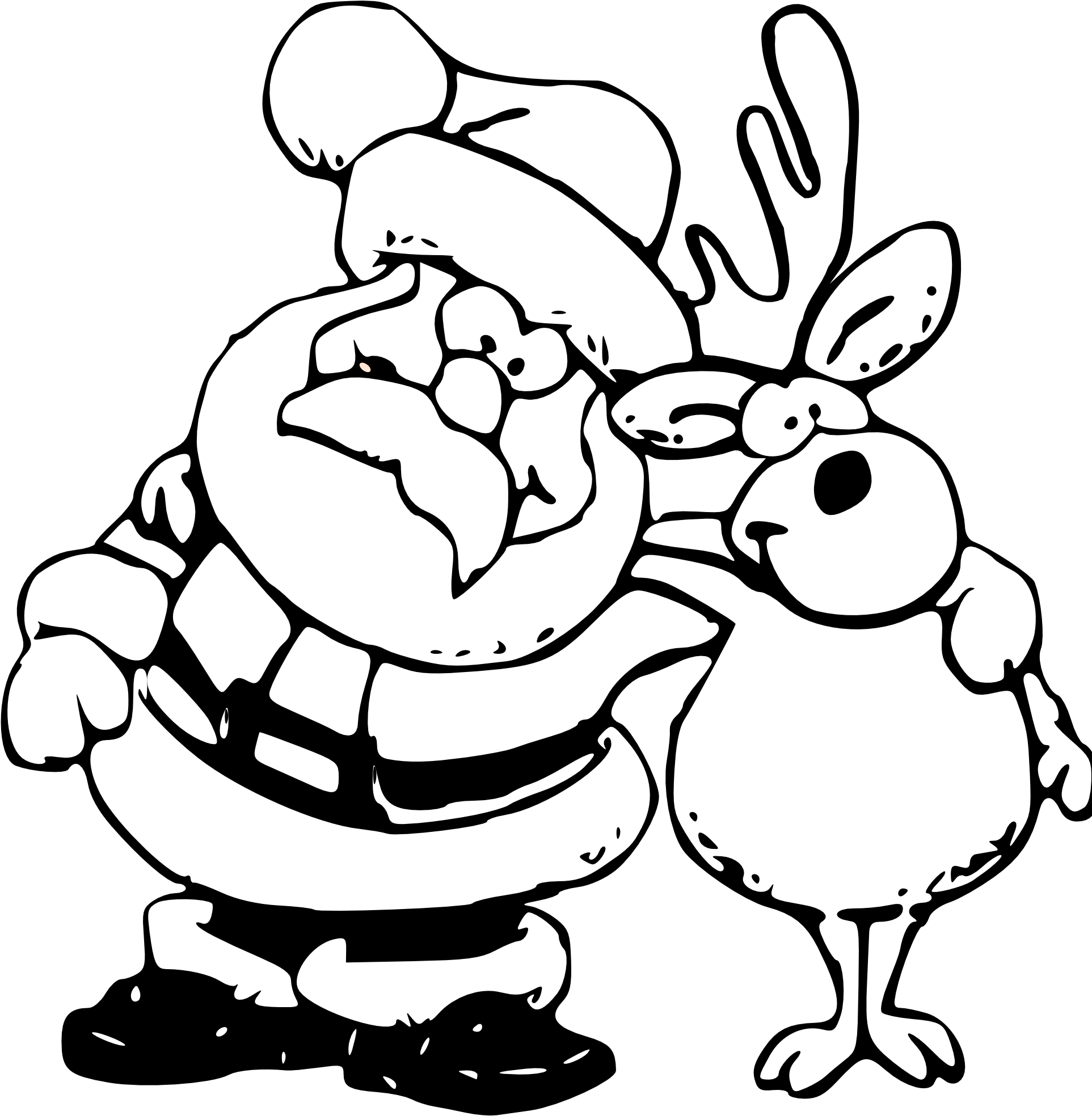 Christmas Black And White PNG Photo
