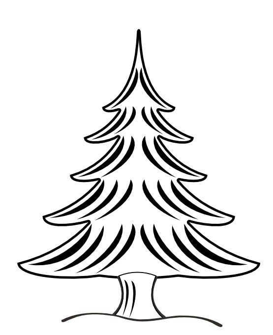 Christmas Black And White PNG Pic HQ