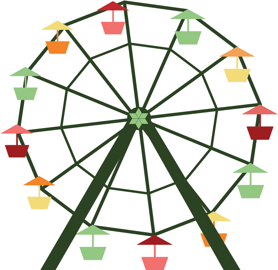 Ferris Wheel Vector PNG Picture