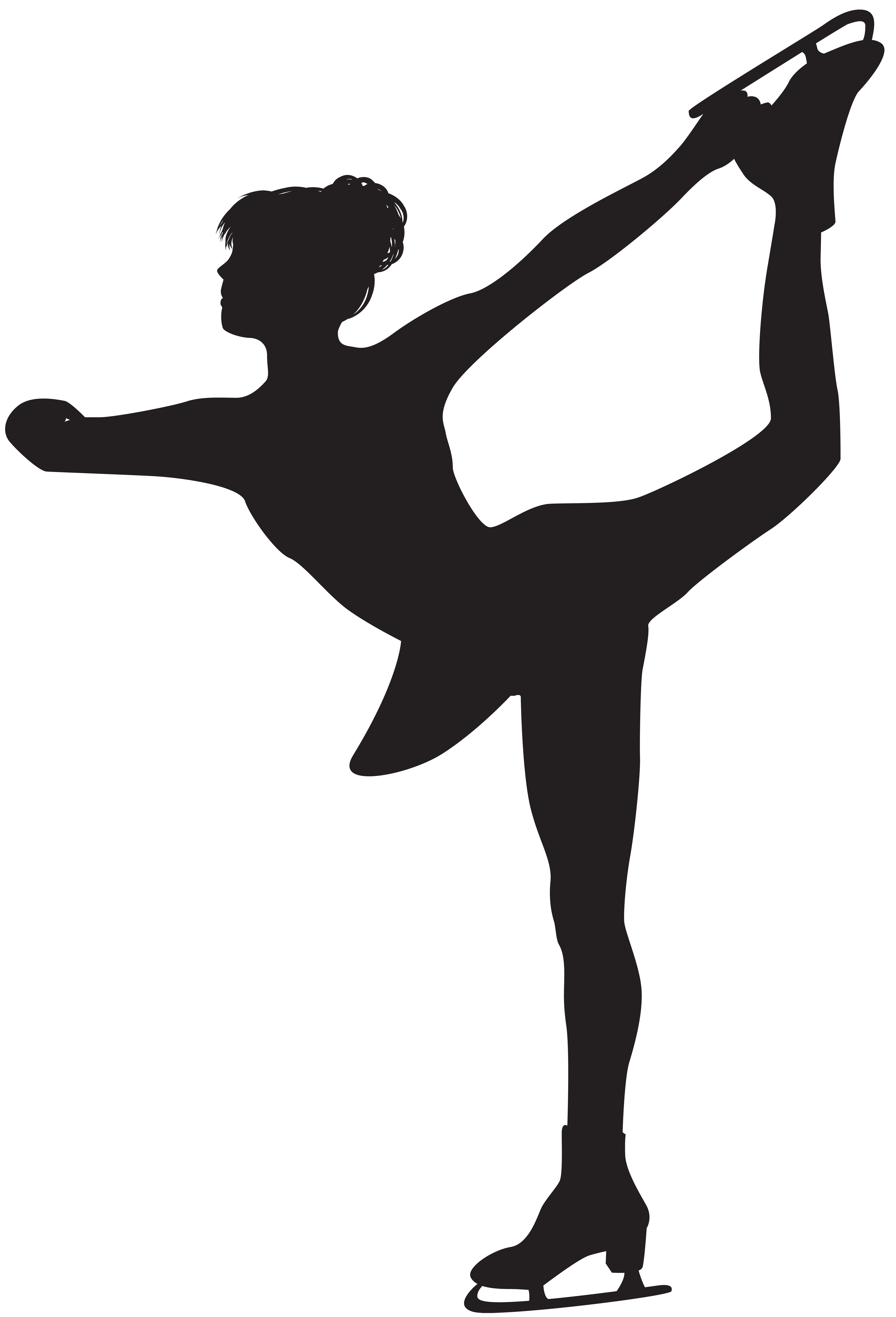 Figure Skating Silhouette PNG Pic