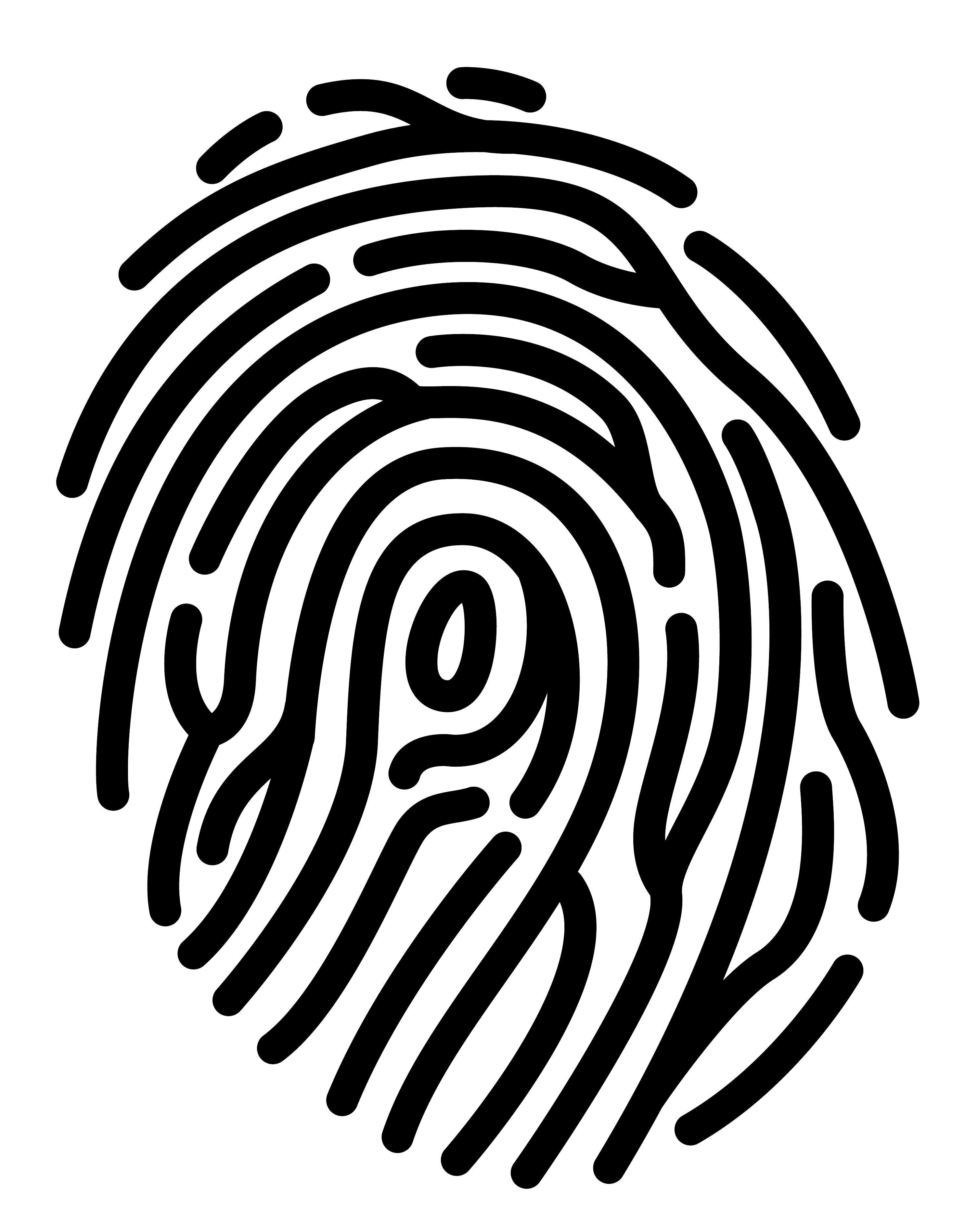 Immagine PNG della siluetta dellimpronta digitale