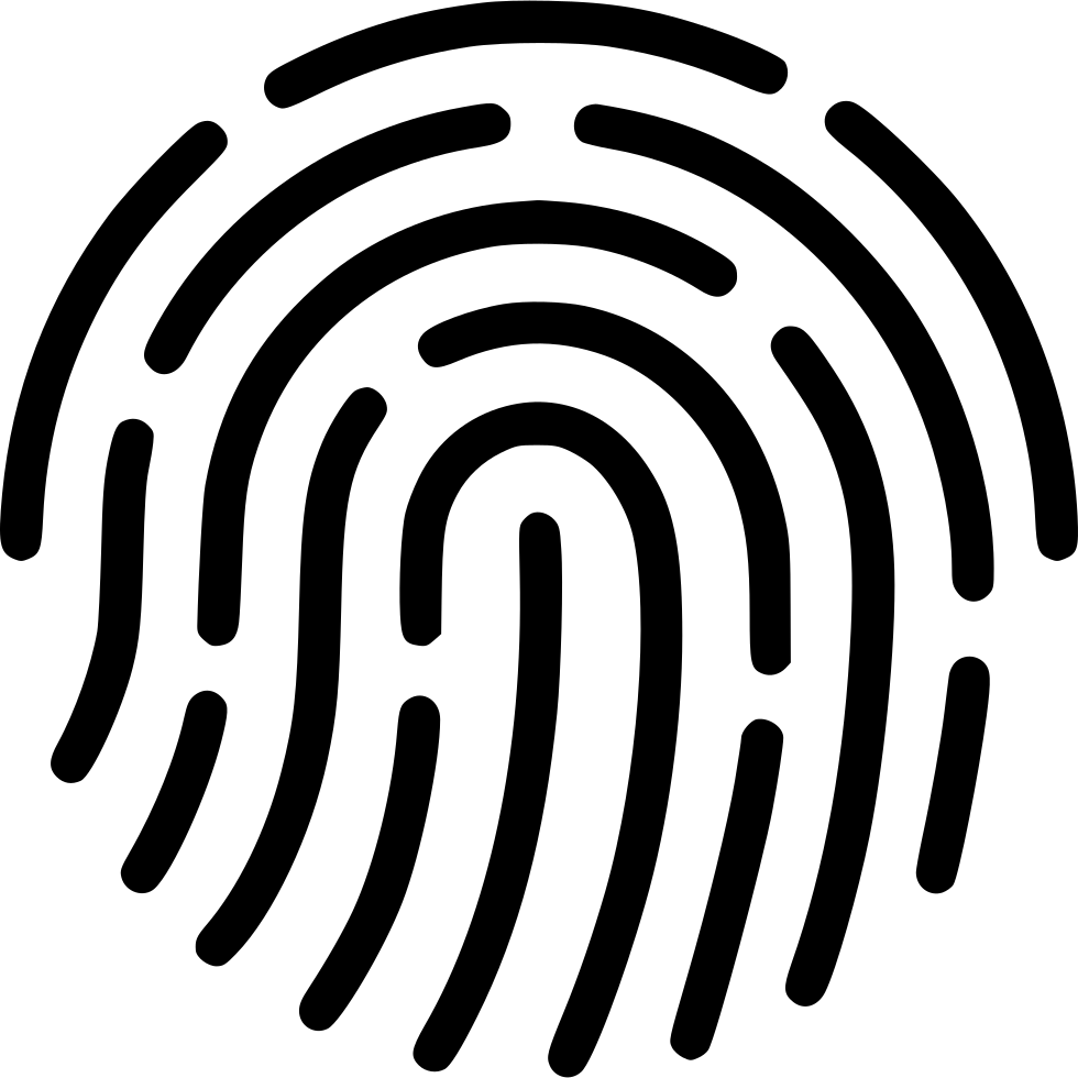 Immagine del PNG della siluetta delle impronte digitali