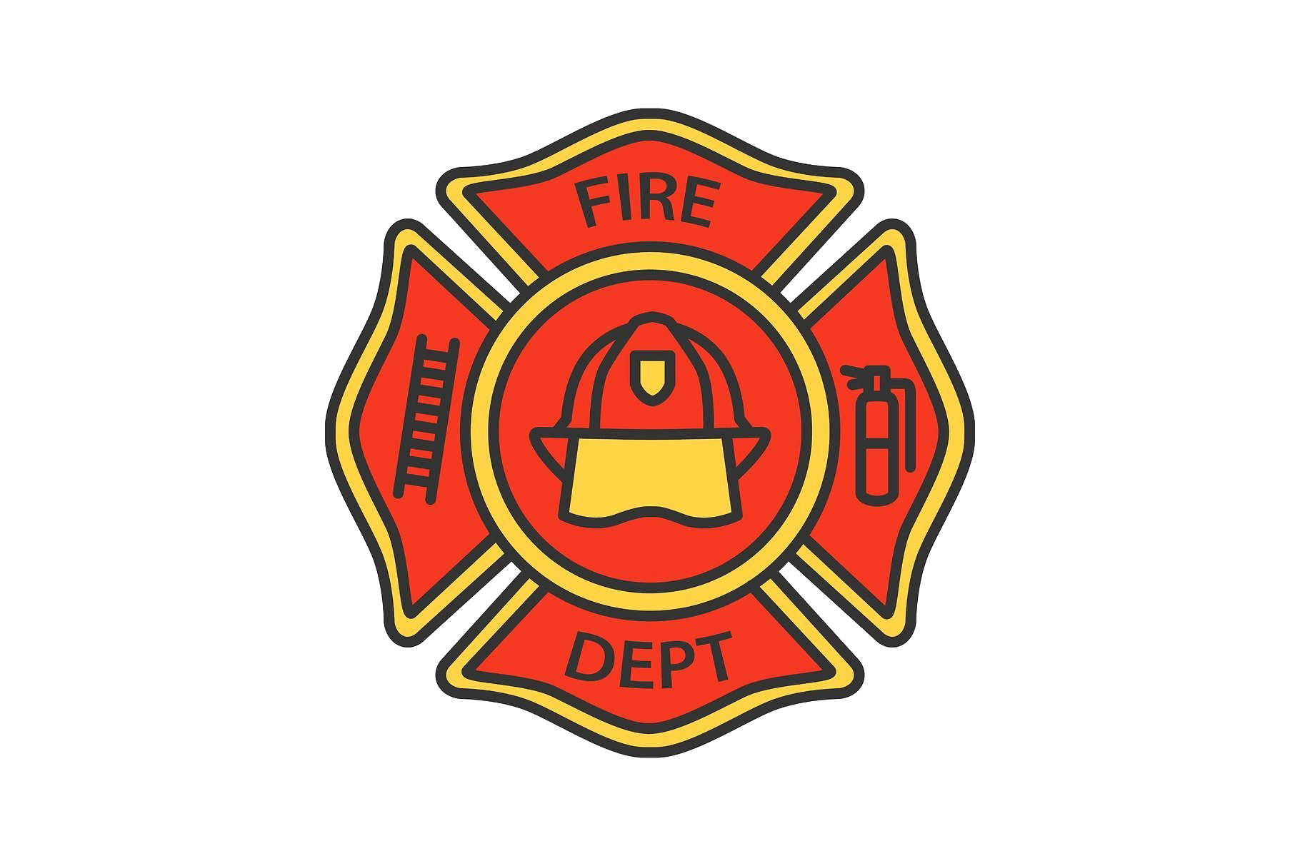 Pompier badge PNG image