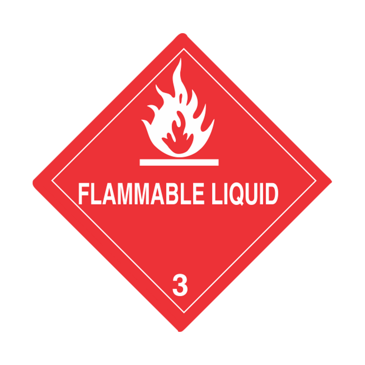 Signe inflammable Transparent