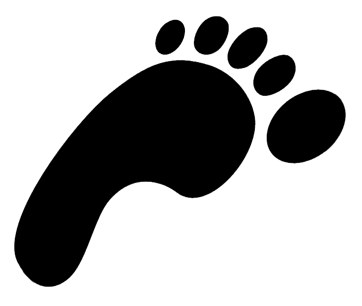 Footprints Silhouette PNG HQ Picture