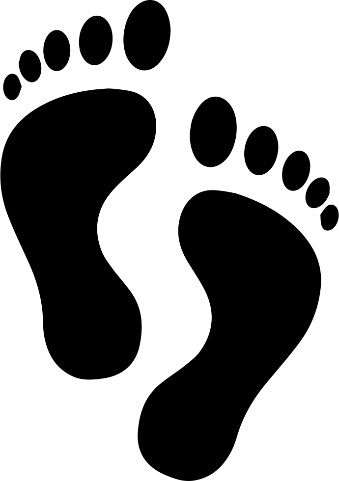 Footprints Silhouette PNG Photo HQ