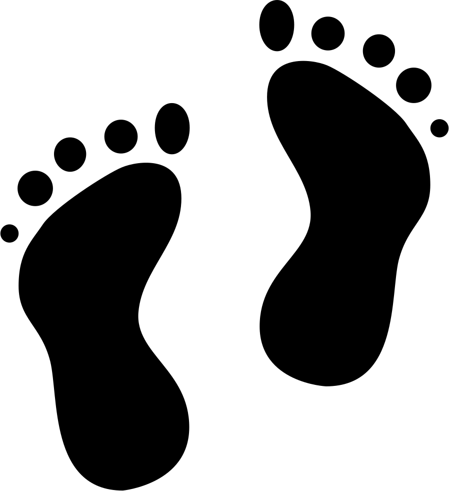 Footprints Silhouette PNG Pic