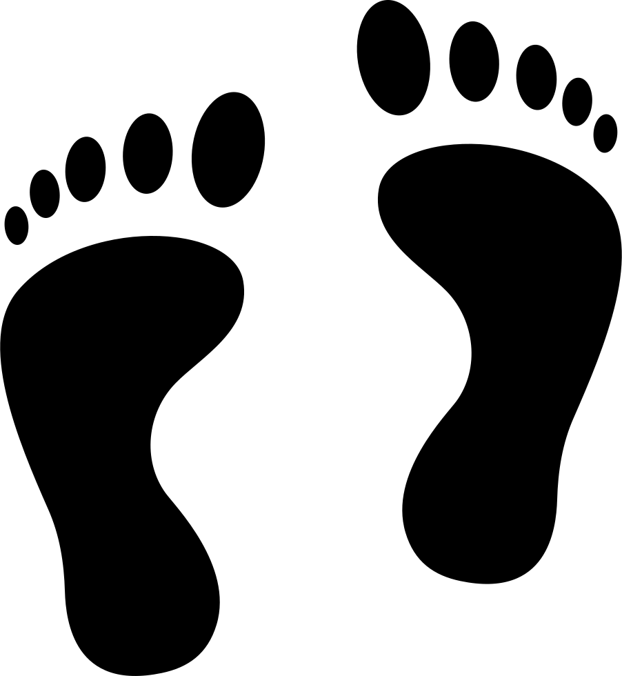 Footprints Silhouette PNG Picture