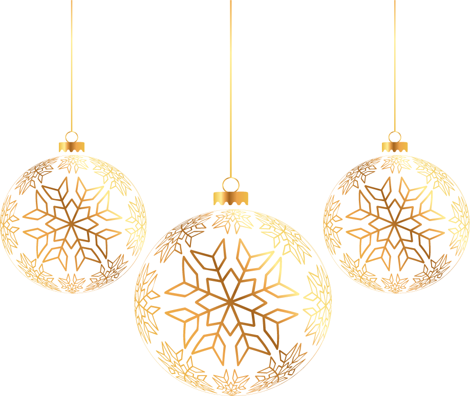 Gold Merry Christmas Decoration PNG Pic