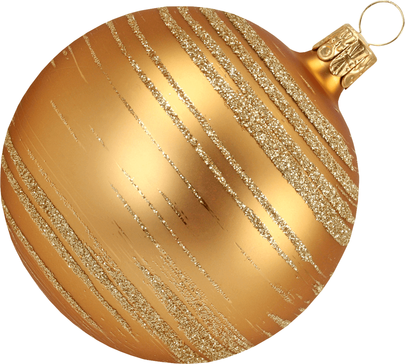 Gold Merry Christmas Ornaments PNG Pic