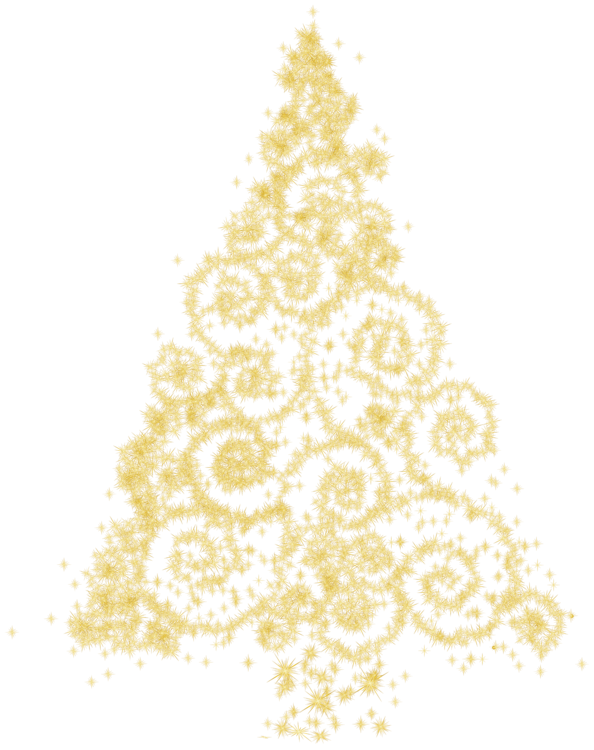 Gold Merry Christmas Tree PNG HQ Photo