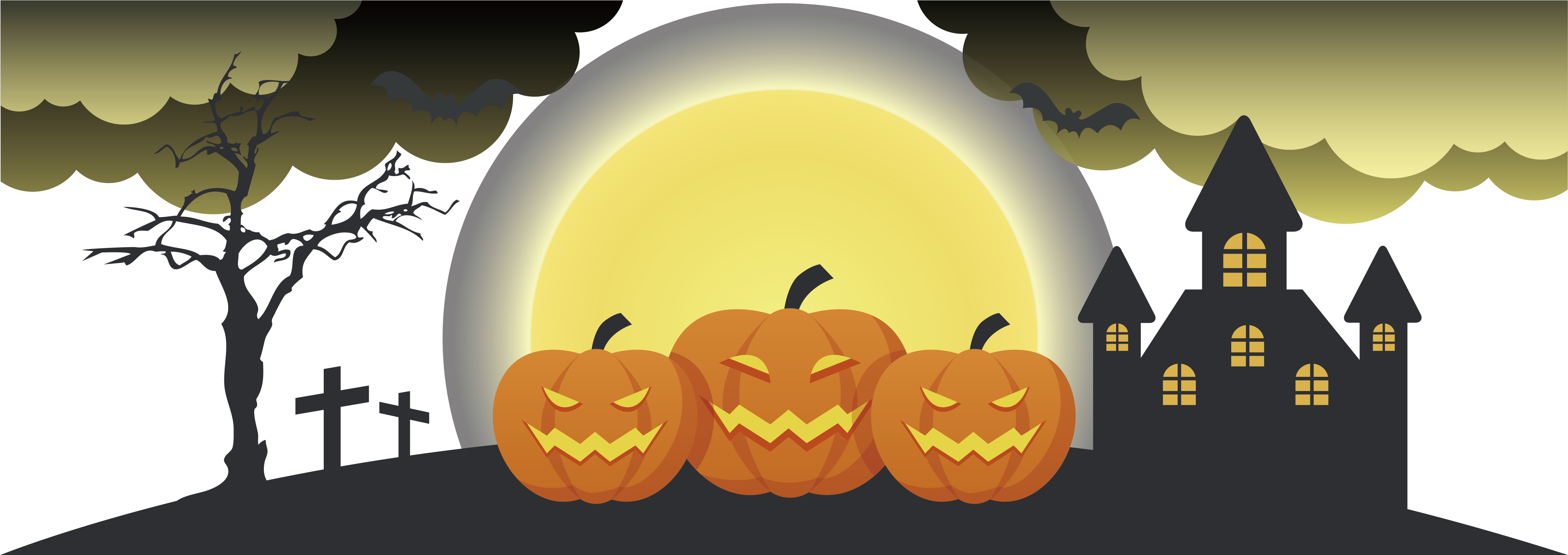 Imagens transparentes de banner de Halloween