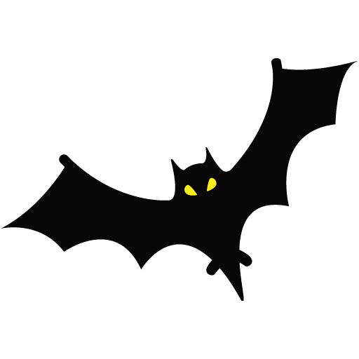Halloween Bat Black Transparent HQ