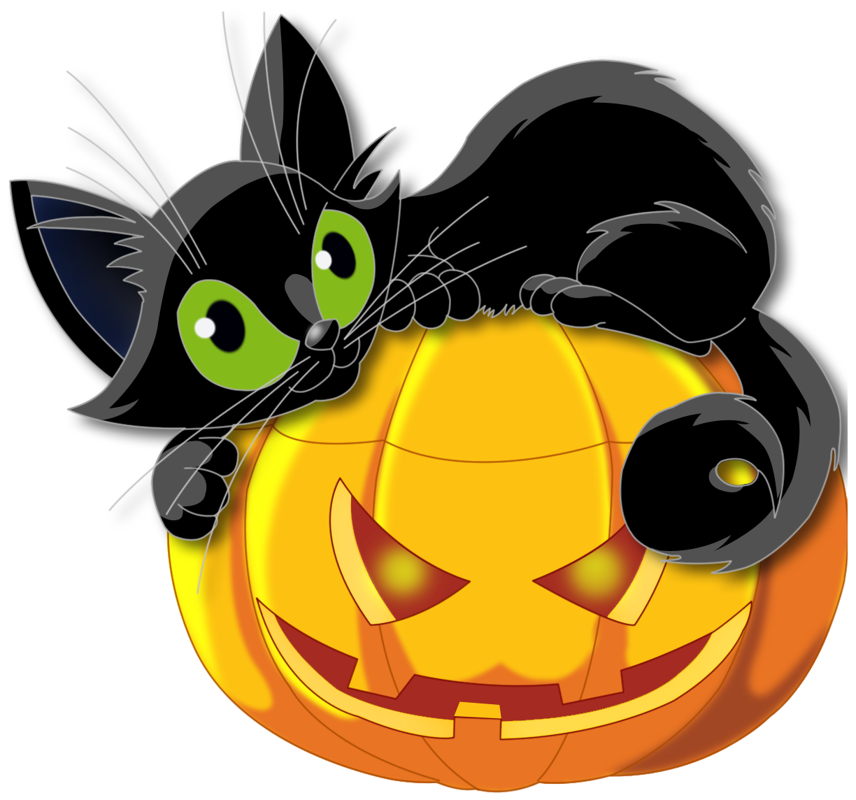 Halloween القط PNG الموافقة المسبقة عن علم