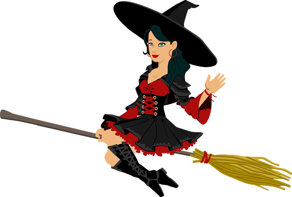 Хэллоуин девушка ведьма PNG Image HQ