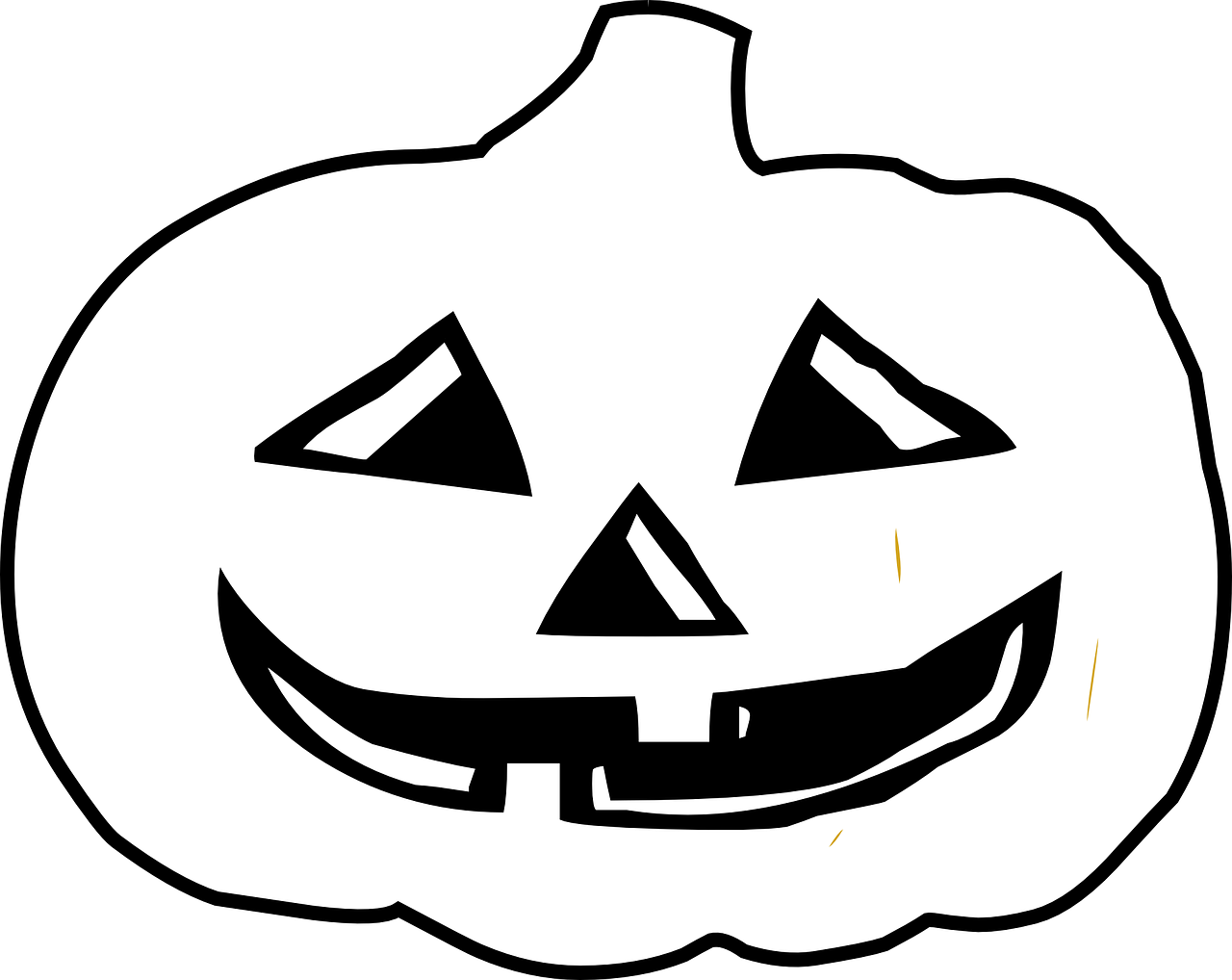 Imagem transparente da cara da abóbora de Halloween