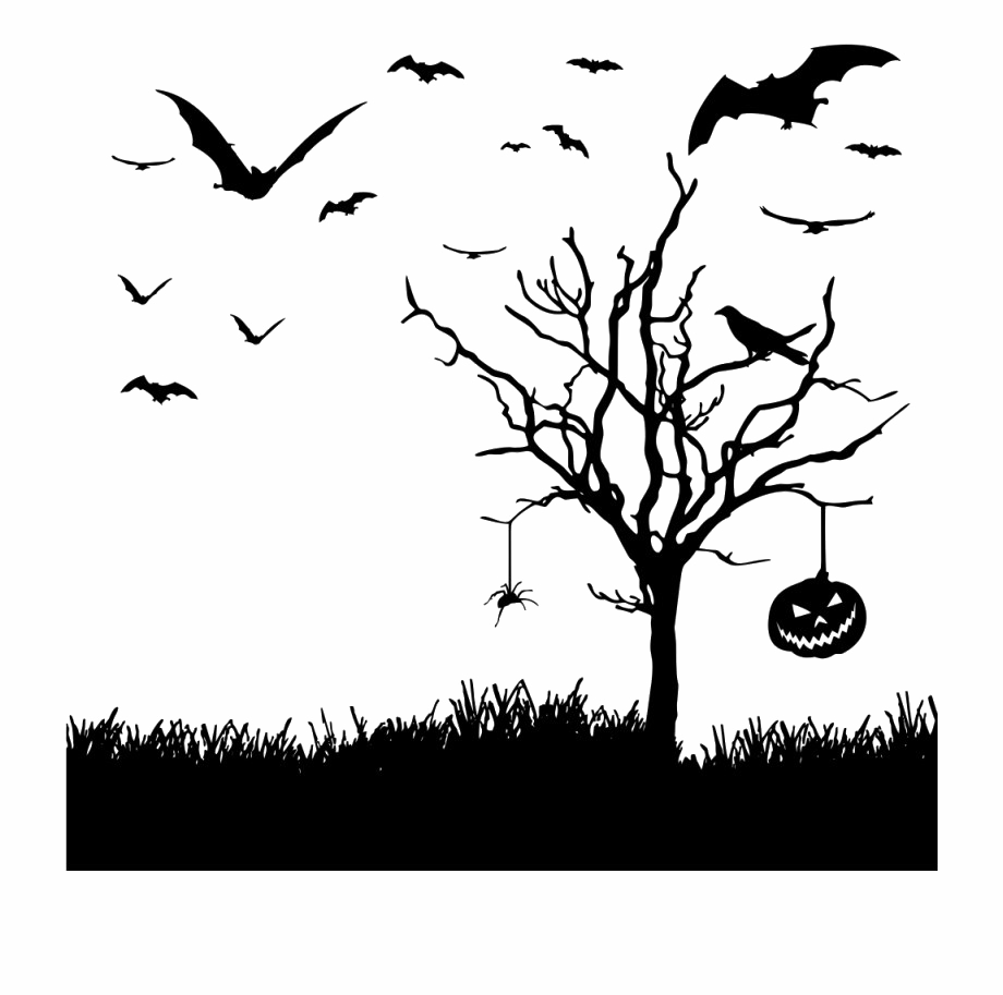 Halloween-silhouet Gratis PNG HQ-afbeelding