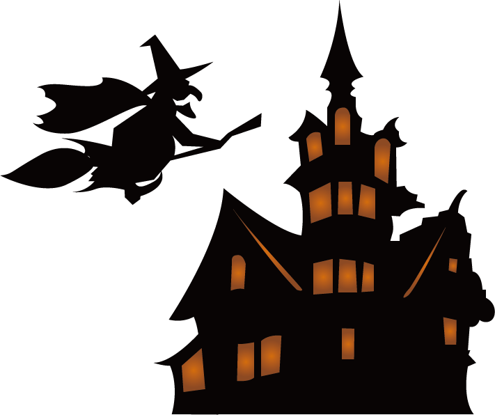 Halloween-silhouet illustratie PNG Pic